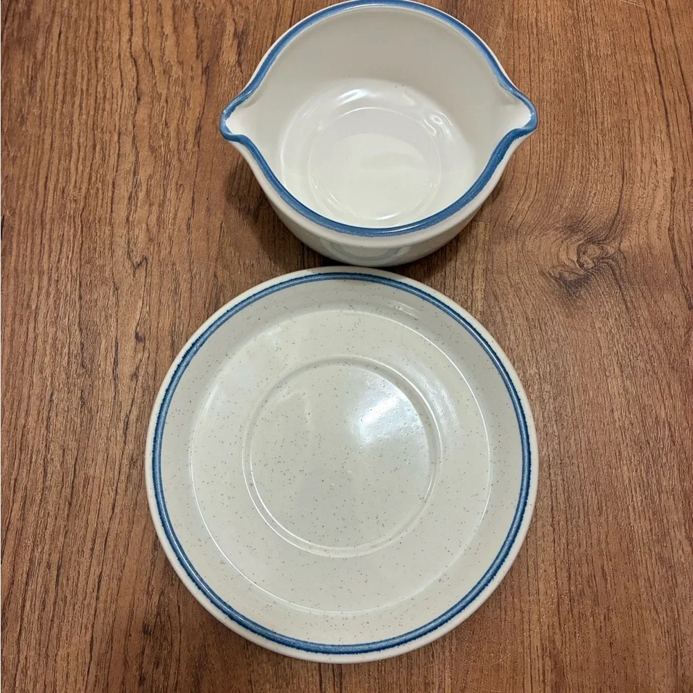 Mikasa CordonBleu CG500 Double Spout Cream Soup Bowl/UnderplateReplacement Japan